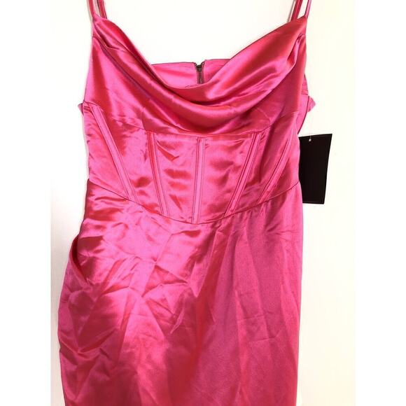 Retrofete Rosa Dress Corset Evening Gown Maxi Hyper Pink NWT Size Large - Picture 10 of 16
